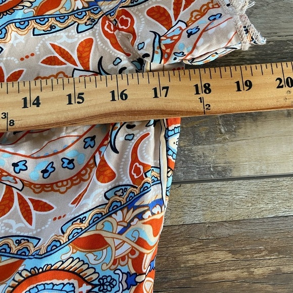 Kirundo Women's Floral Mini Dress Size Small Tiered Flutter Sleeve Side Pockets - Picture 8 of 14